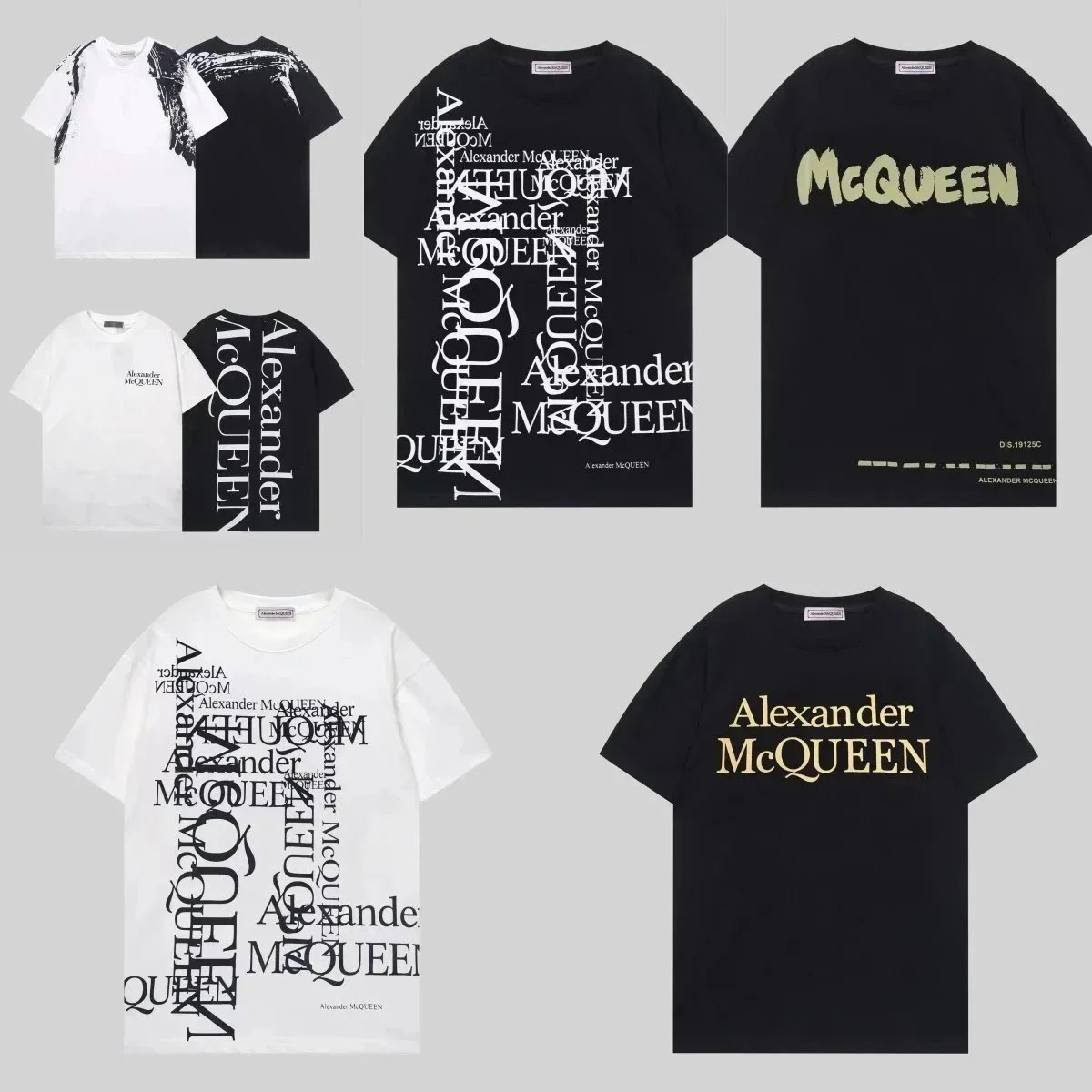 Alexander Mcqueen Logo Stamp-PrintT-Shirt in Black