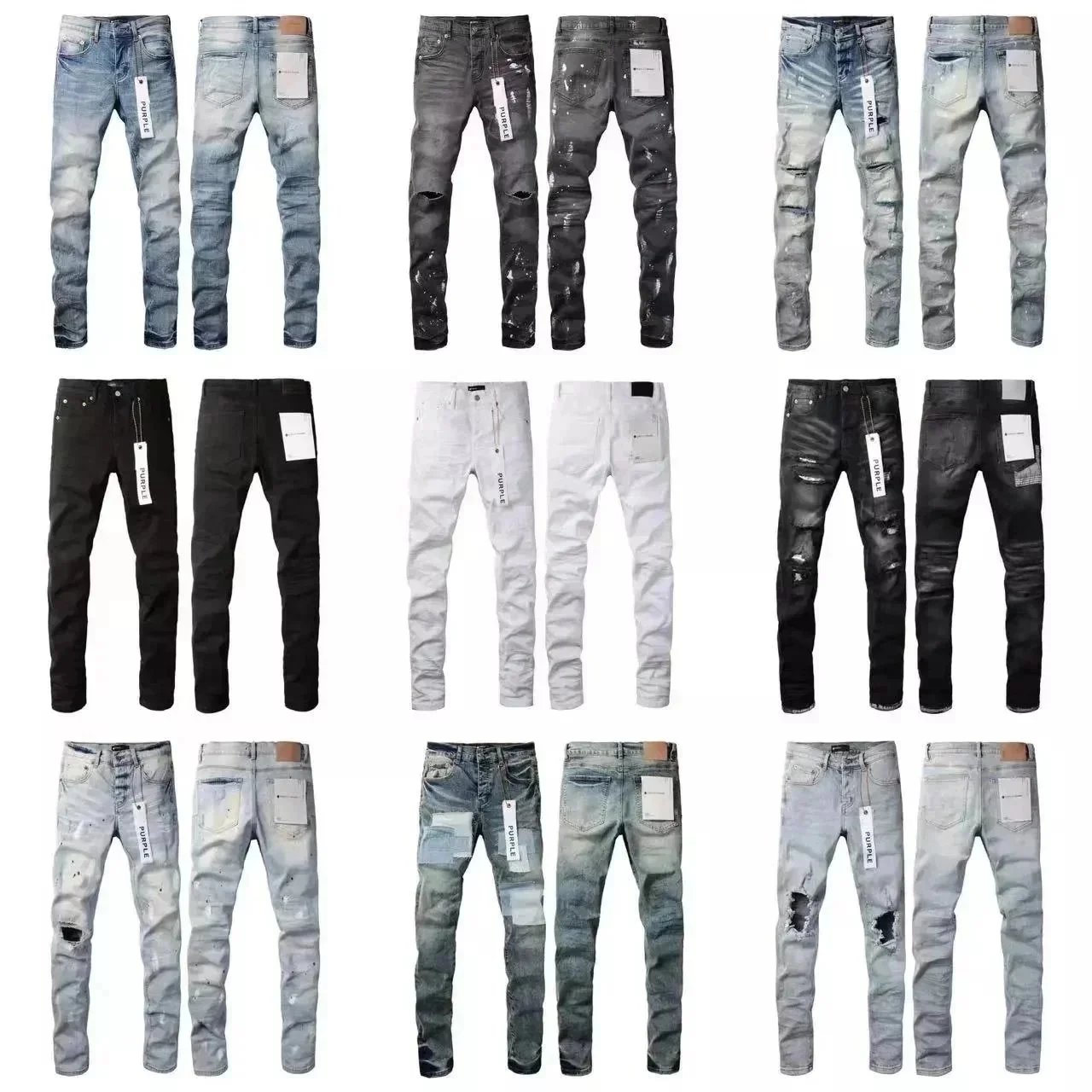 Mens Designer Skinny Straight Pants