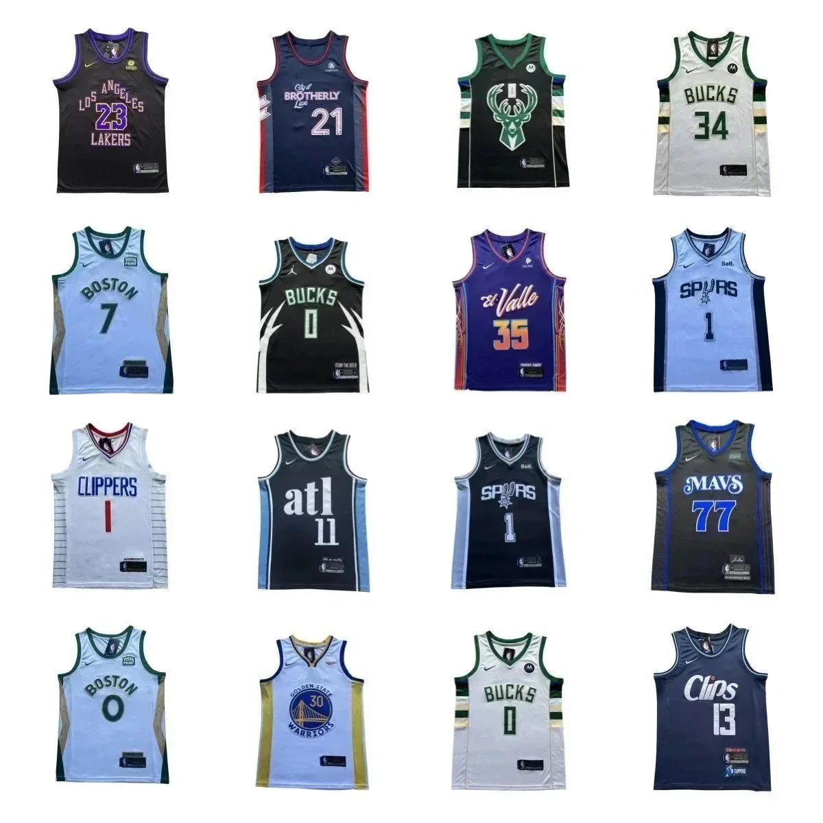 NBA Nike SW Bucks Giannis Jersey