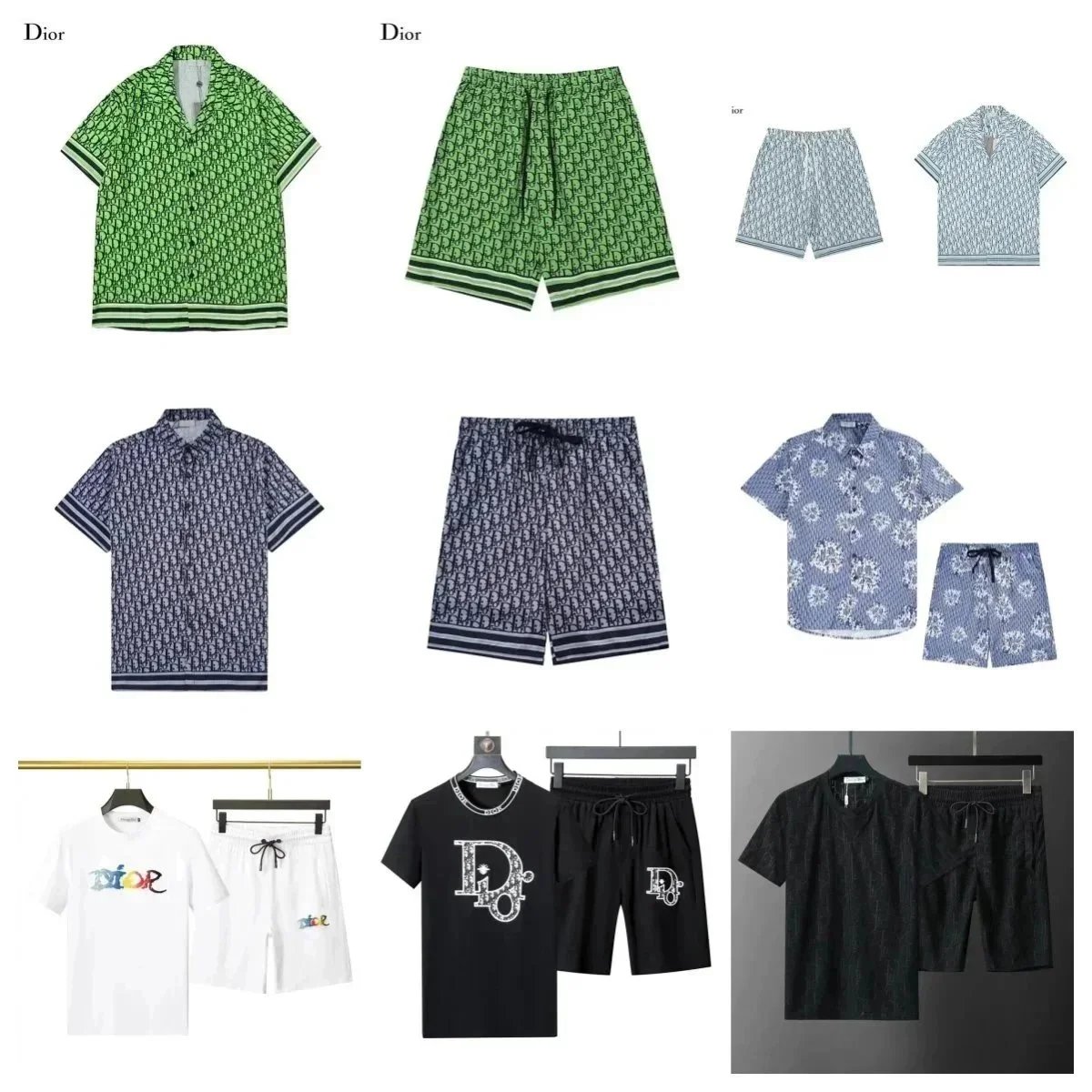 Dior T-shirt Shorts Set