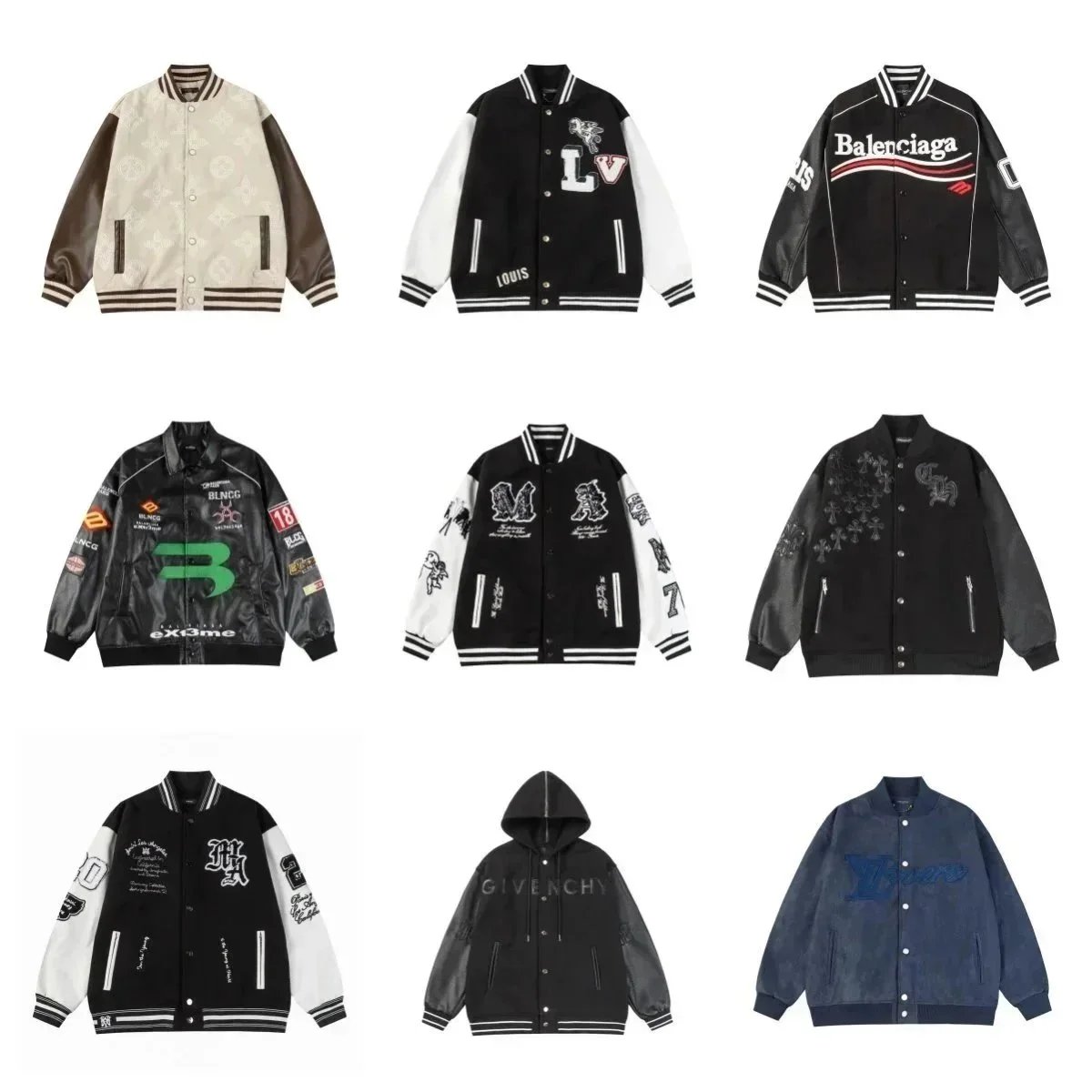 Amiri Angel Branded Woven Varsity Jacket