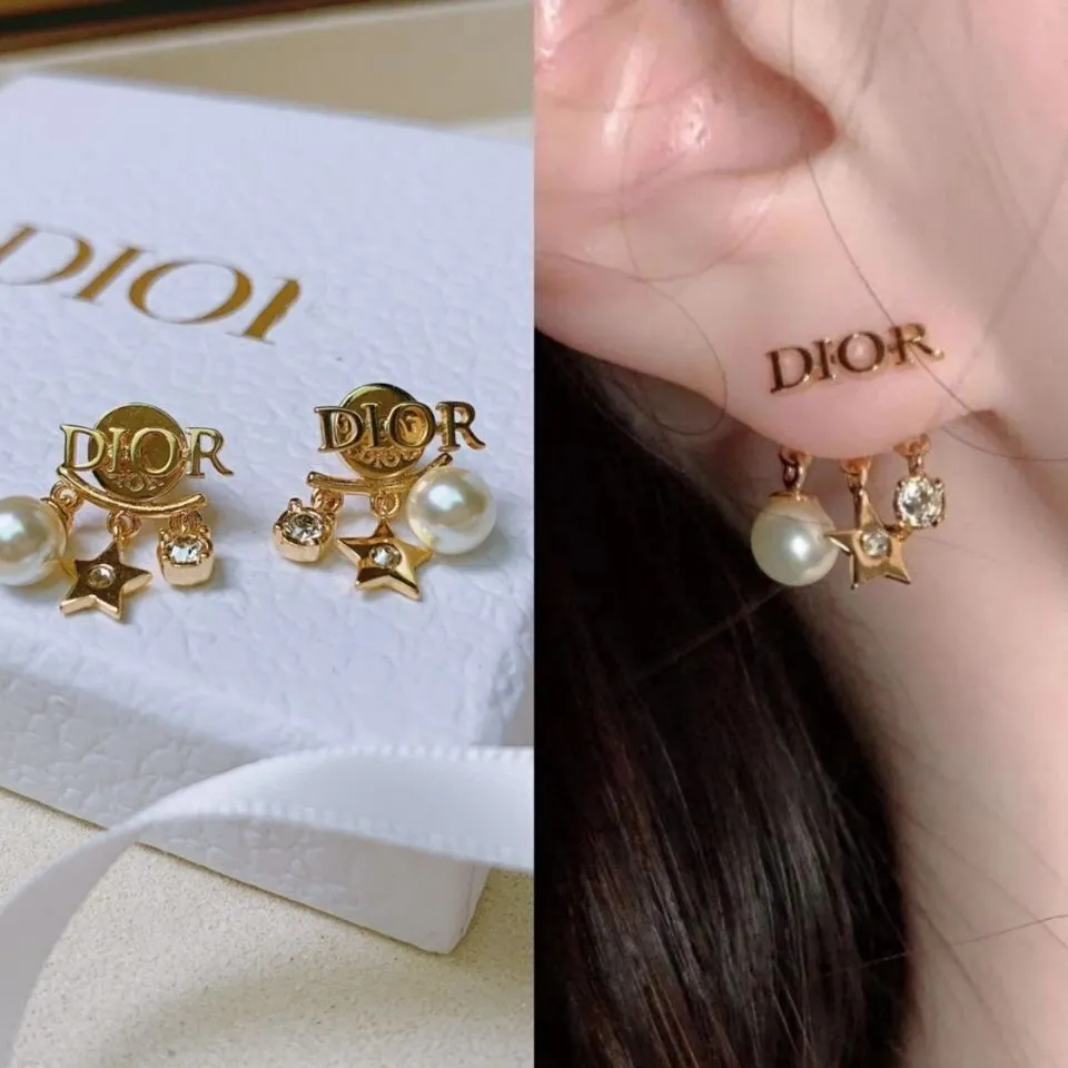 DIOR DioRevolution Clip-On Earrings Gold-Finish Metal