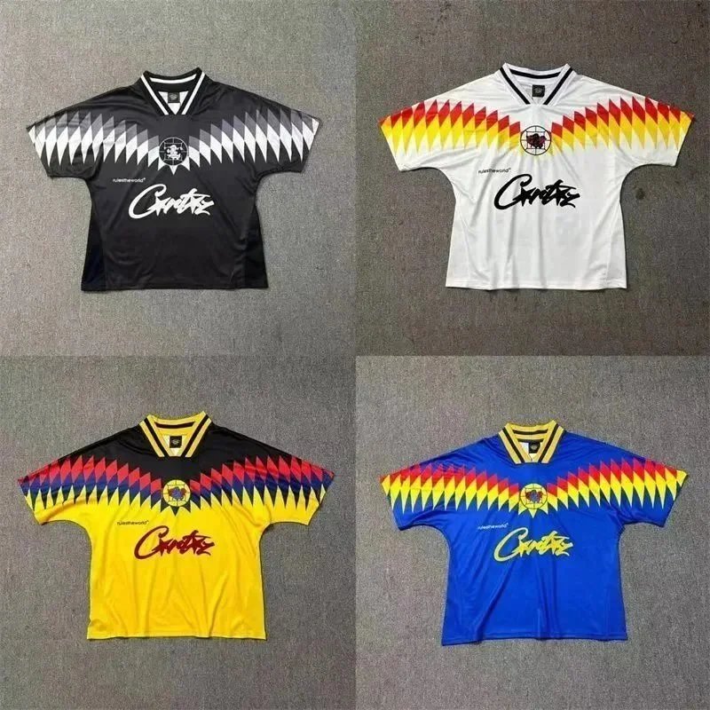 Corteiz Club Sport Casual Fashion Men's Women's Retro T-Shirt Short Sleeves Quick Dry Breathable 100% Cotton Top Sport Jersey