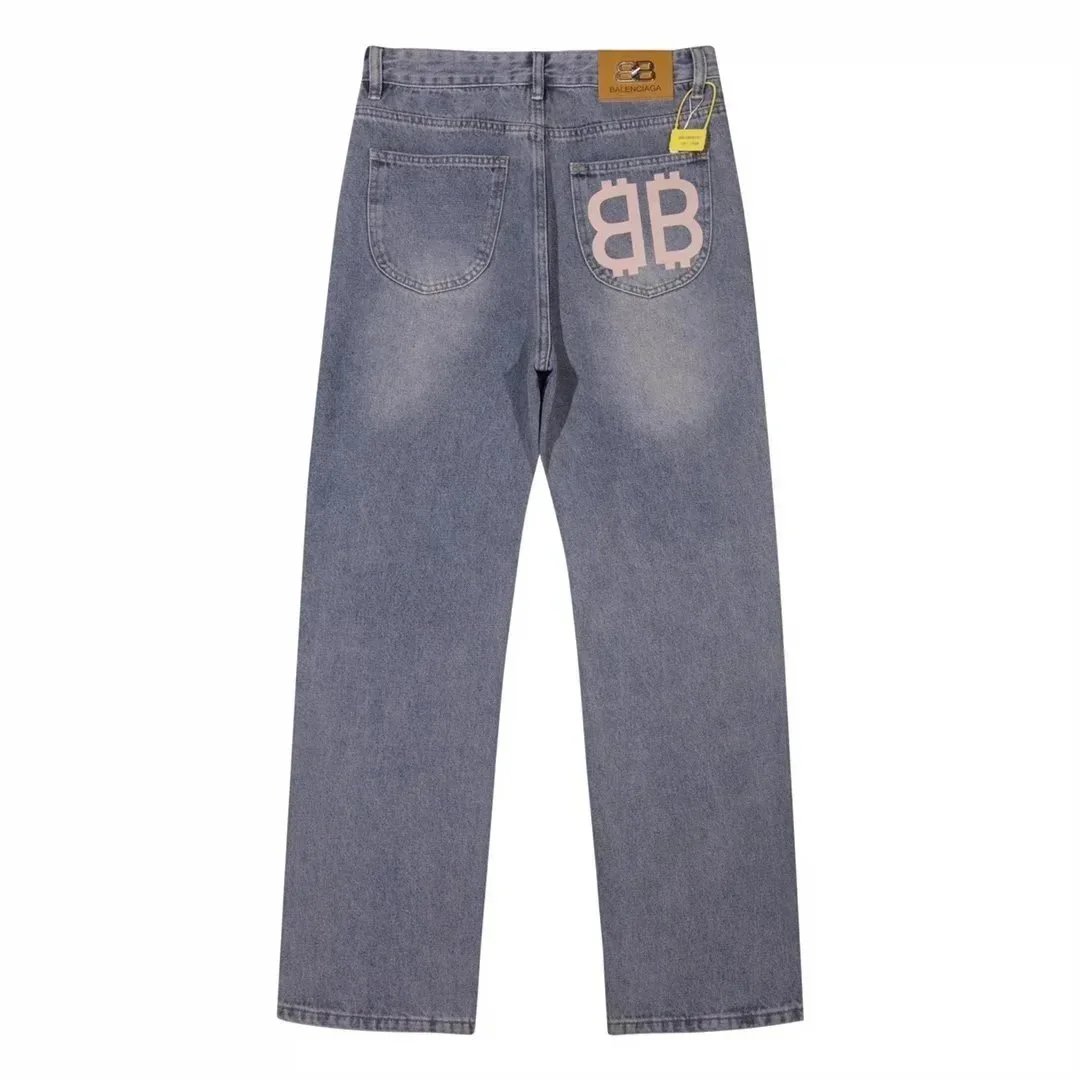 Balenciaga Jeans Running Dog Damaged Denim Pants