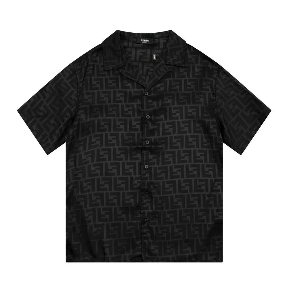 Fendi Men's Black Silk Shirt