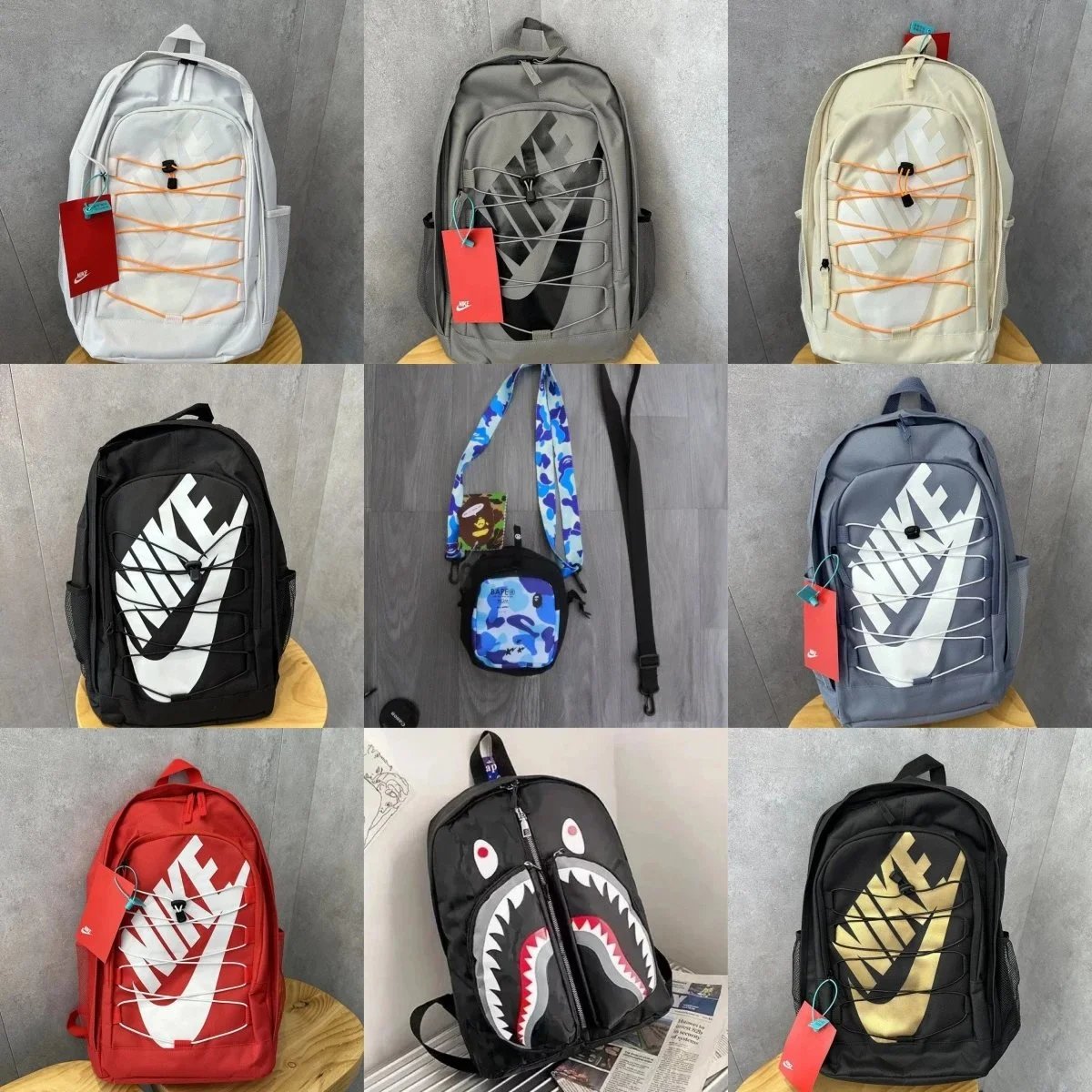 Nike Backpacks with Swoosh Design for Men Women Students