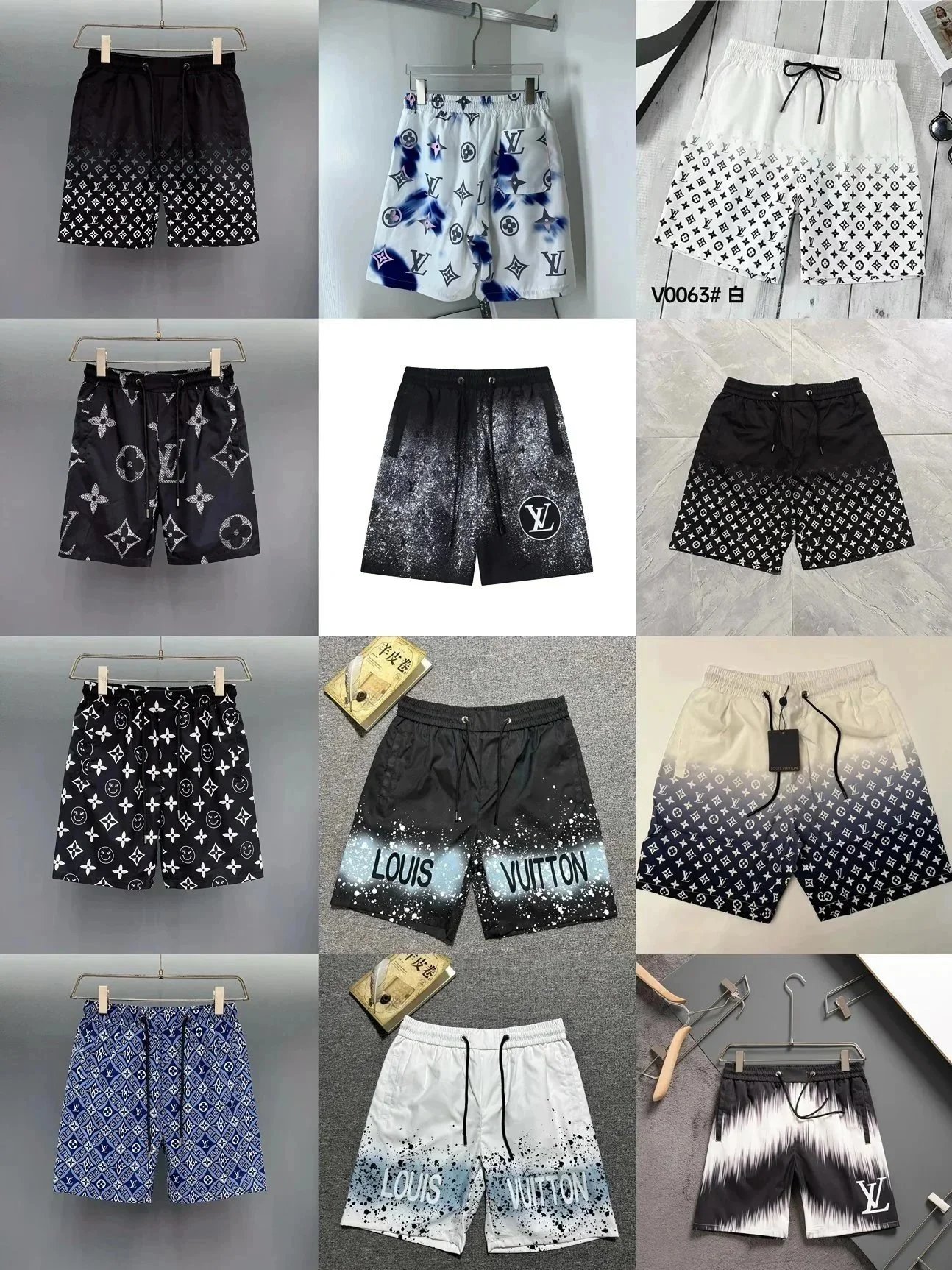 Luxury Louis Vuitton Patterned Men's Shorts Fashion Summer Wear