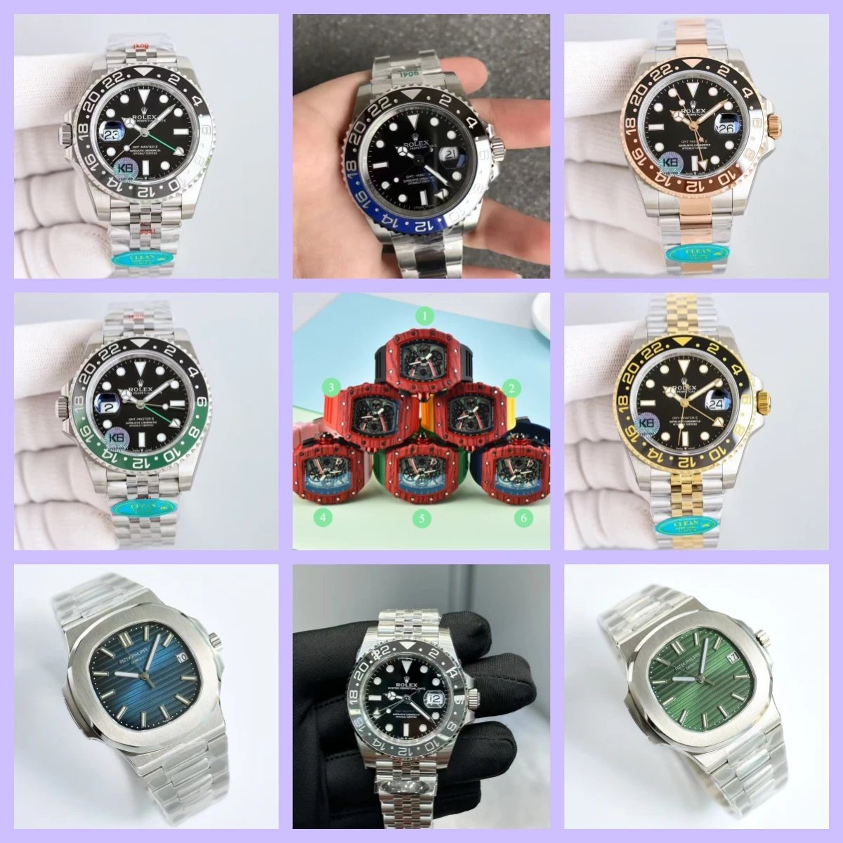 Luxury Rolex GMT-Master II Watch with Stainless Steel and Two-Tone Options