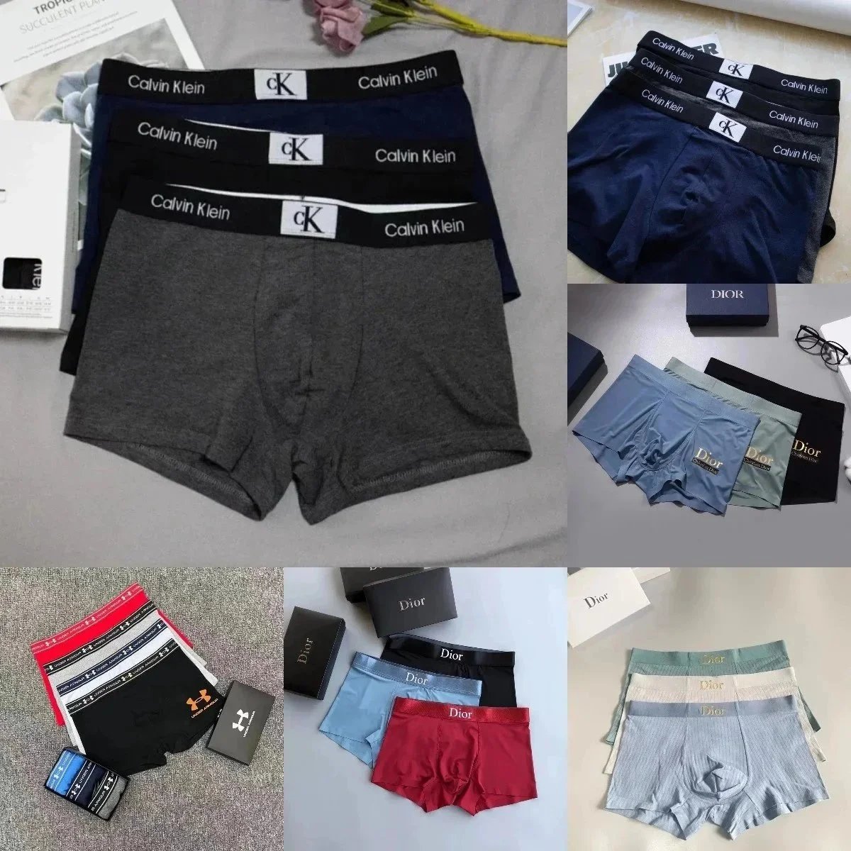 Premium Men's Boxer Briefs by Calvin Klein Dior Underwear