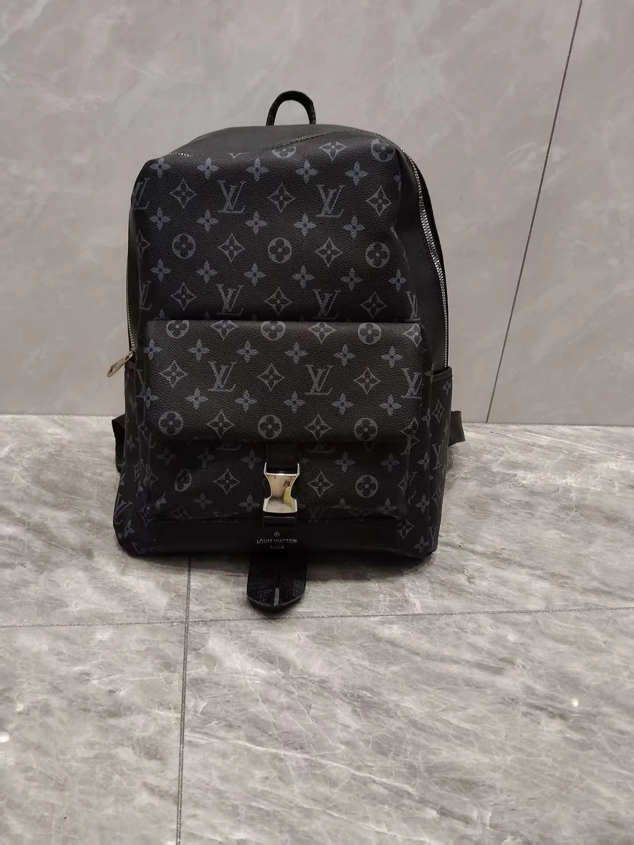 Louis Vuitton Monogram Backpack Black Leather