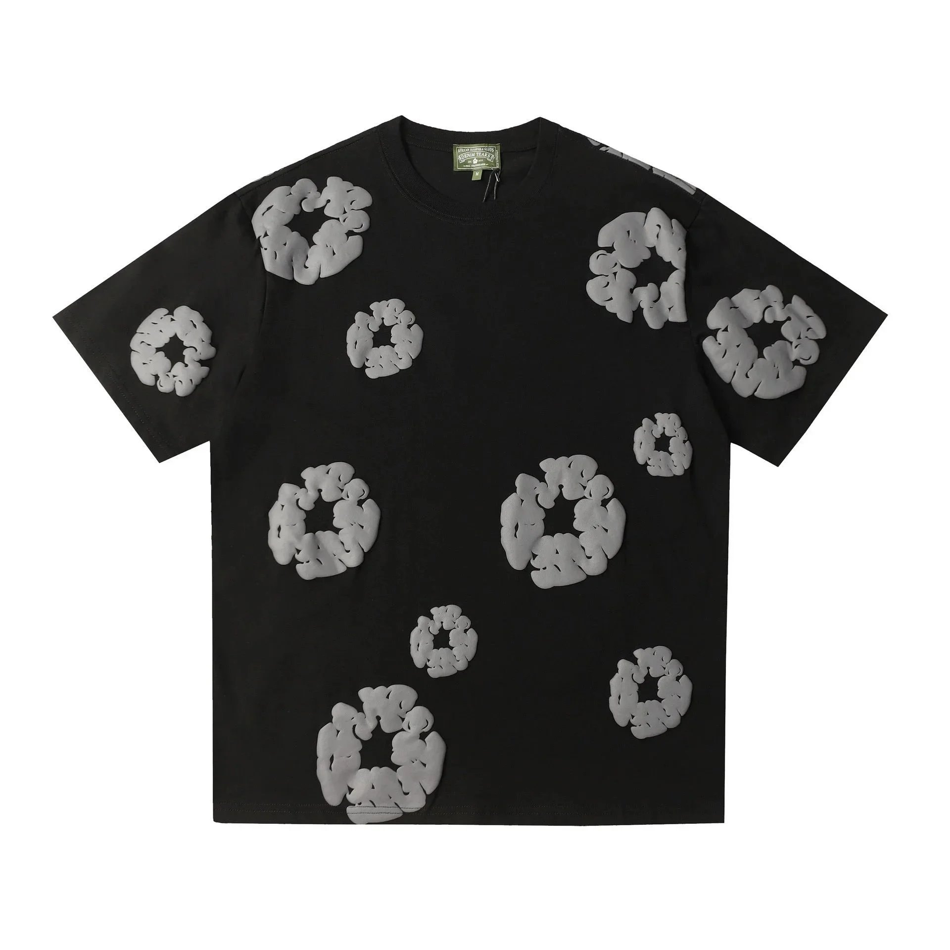 BAPE Black T-Shirt with Gray Camo Logo Print