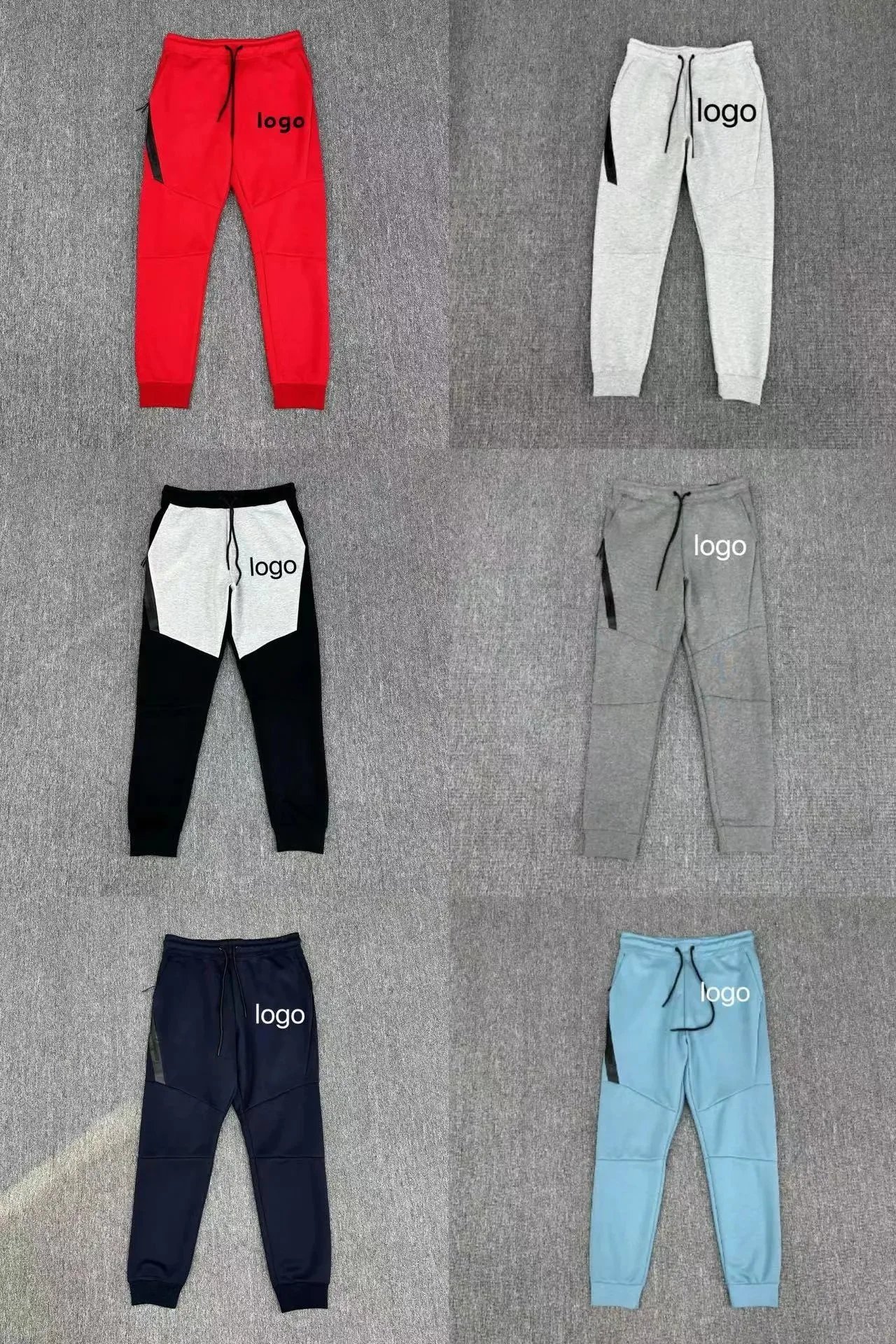 Men's Casual Jogger Pants with Logo Design