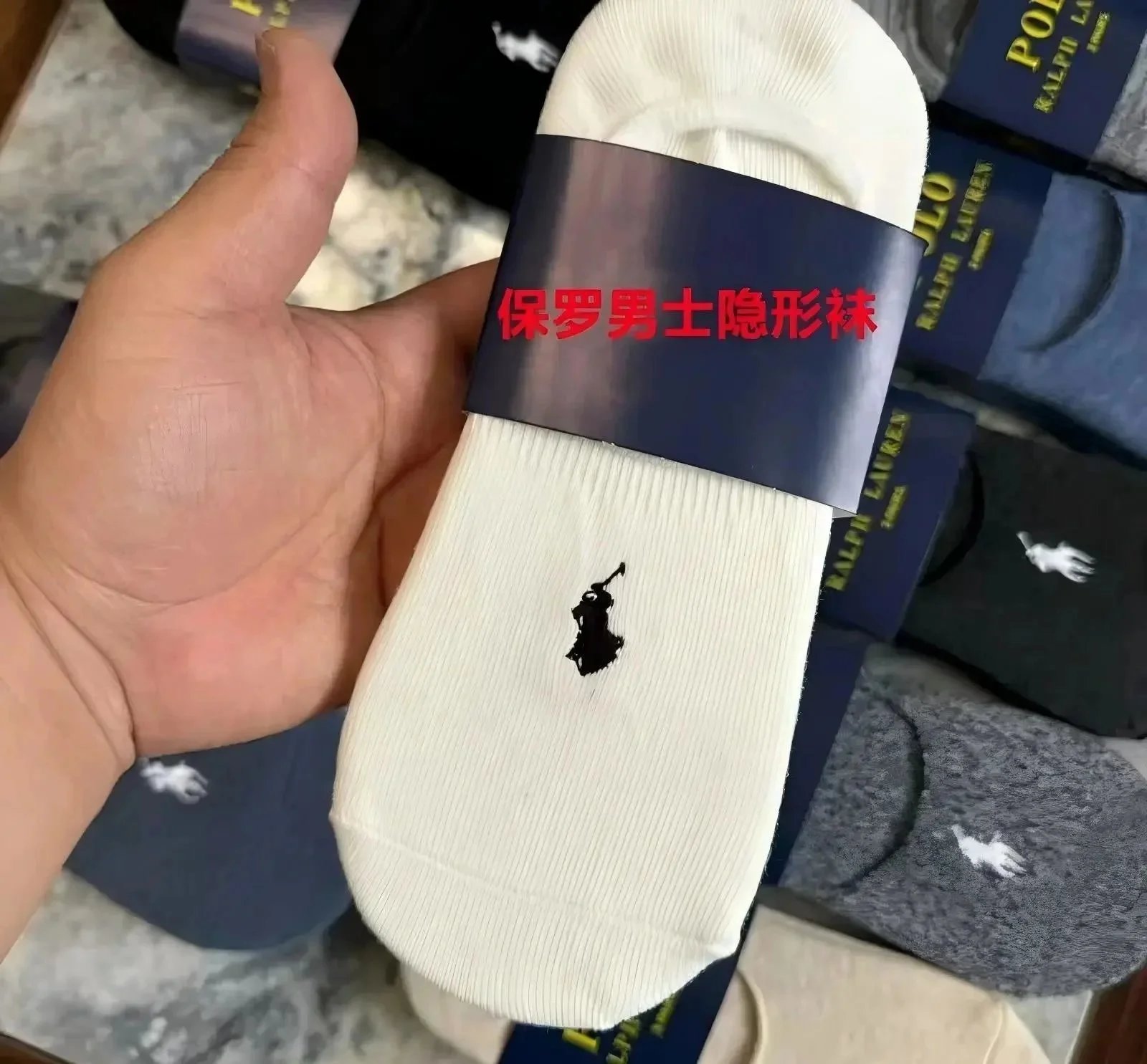 Ralph Lauren Men's Invisible Socks Low Cut Cotton Blend