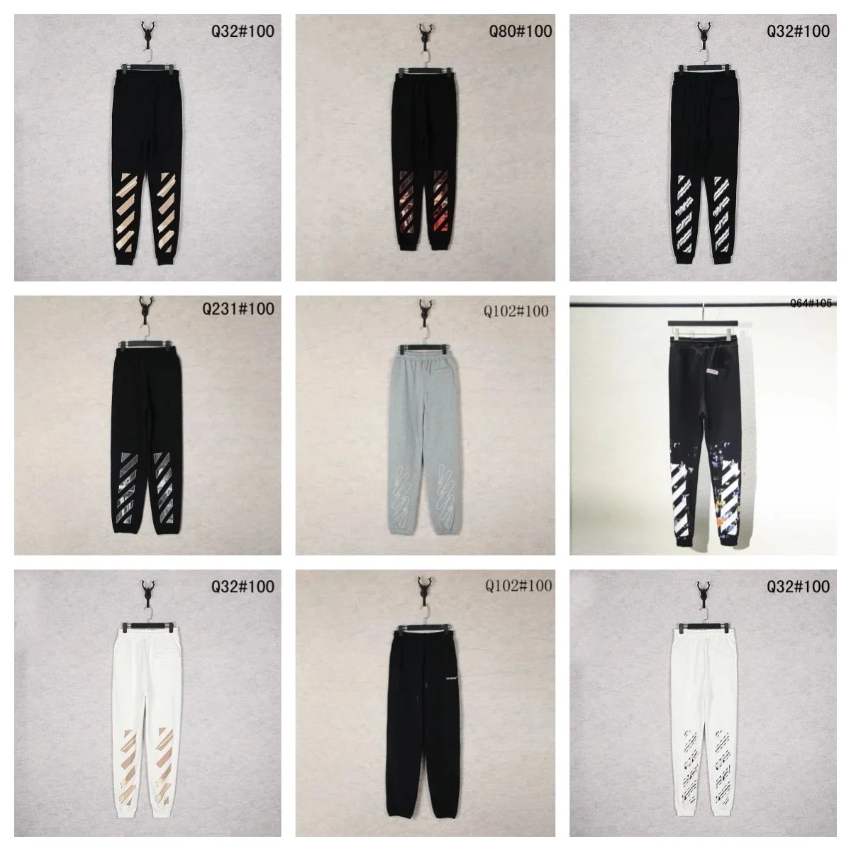 Stylish Printed Jogger Pants for Men and Women Q32#100