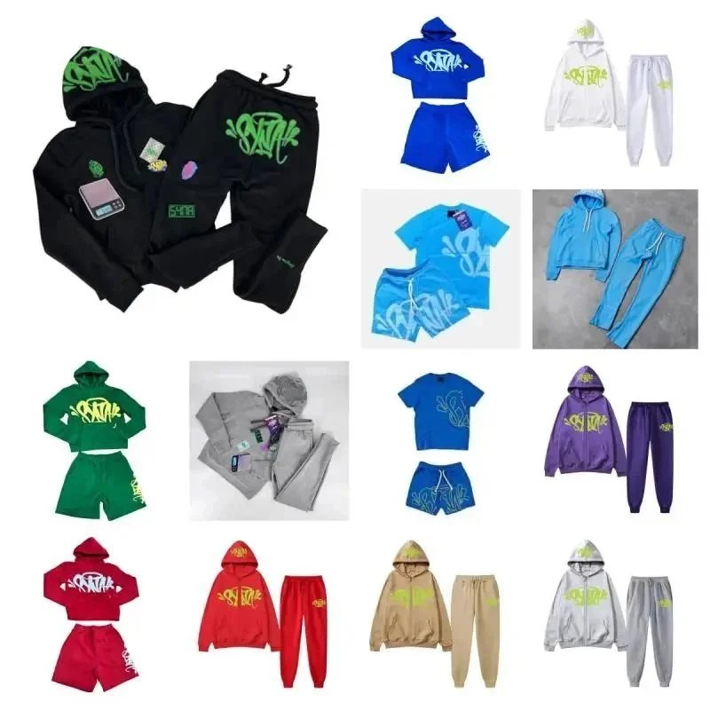SATA Streetwear Hoodie and Pants Set for Men Women Fashion Casual Outfits
