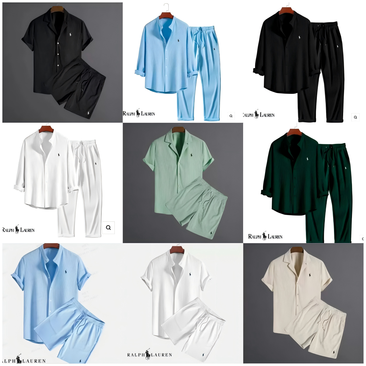 Ralph Lauren Men's Silk Pajama Sets Short Sleeve & Long Sleeve