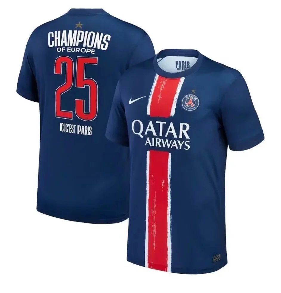 Paris Saint-Germain Champions of Europe Jersey 25 Ici C'est Paris