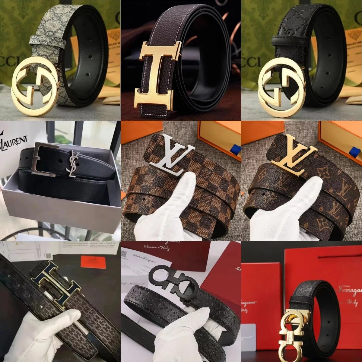 Luxury Designer Leather Belts for Men and Women