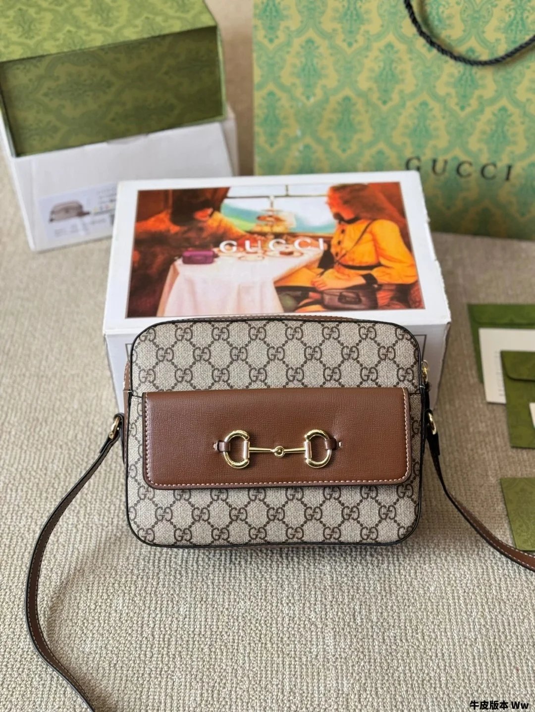 Gucci Horsebit 1955 Crossbody Bag in GG Supreme Canvas