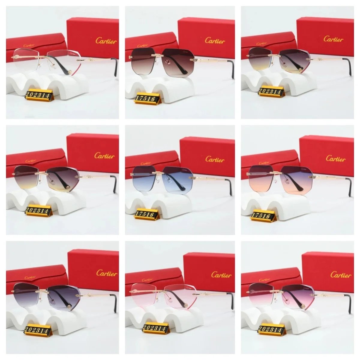 Cartier Sunglasses 202314 and 17516 - Luxury Fashion Eyewear