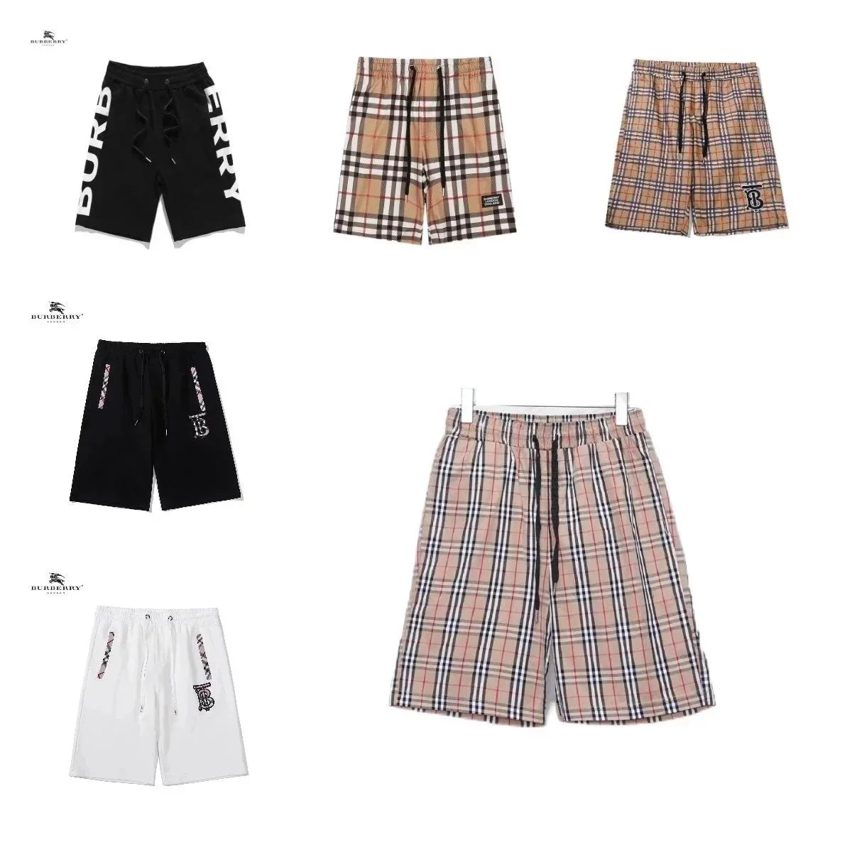 Burberry Check Pattern Men's Shorts Casual Fashion