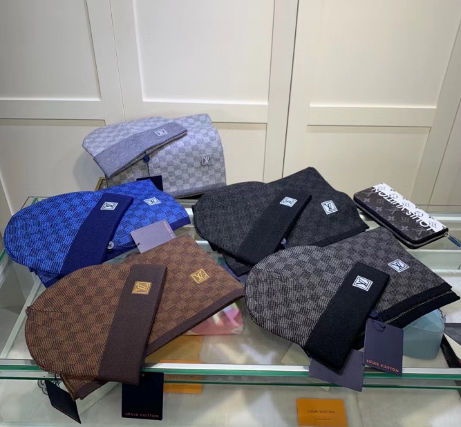 Louis Vuitton Monogram Canvas Beanie Hats for Men and Women