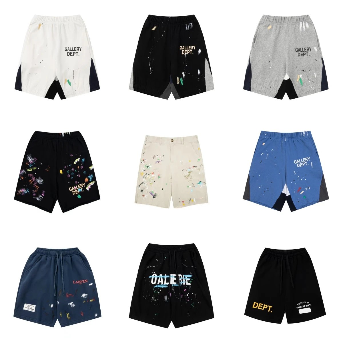 Gallery Dept Paint Splatter Shorts for Men and Women