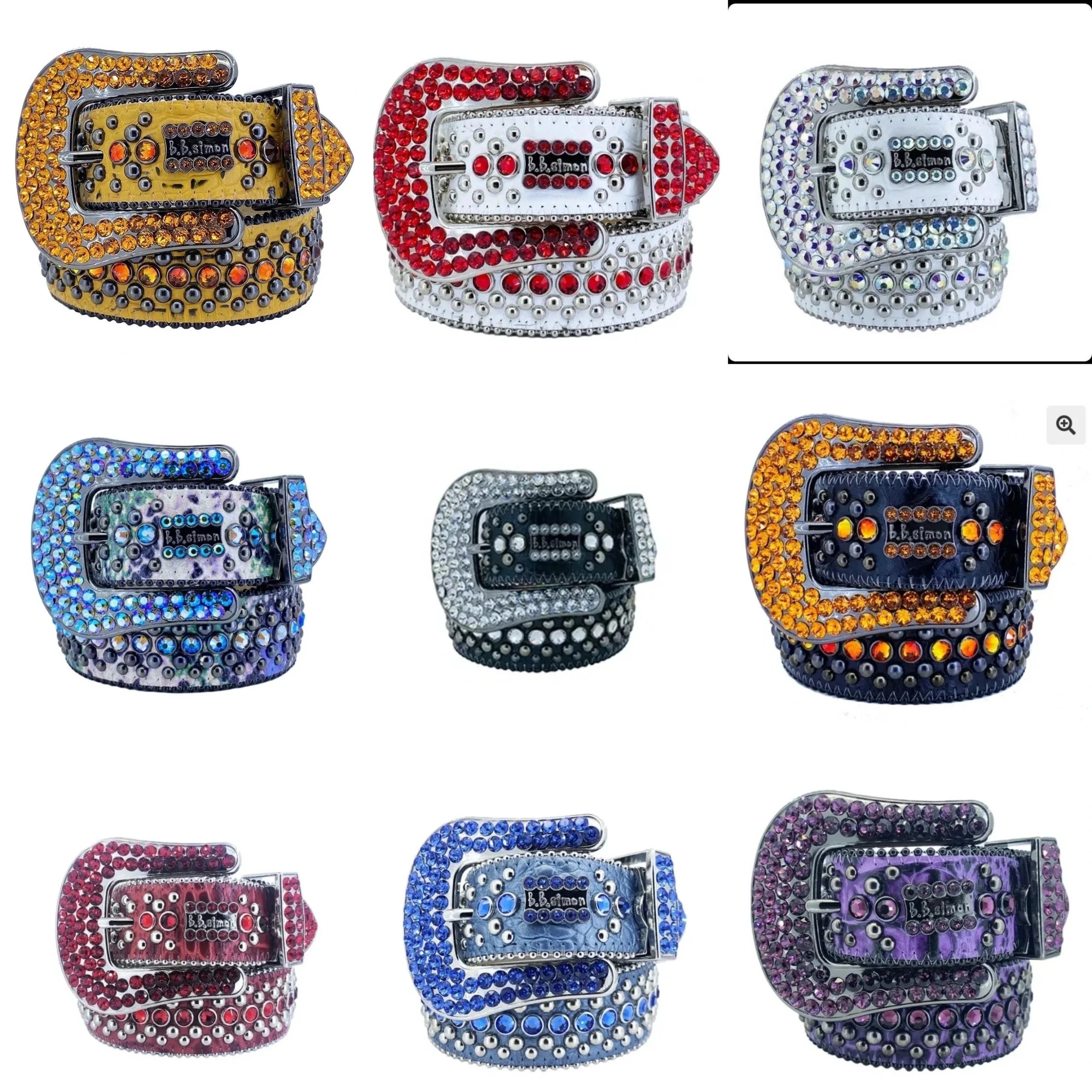 Crystal Rhinestone Belt for Women Fashion Western Style Decorated Buckle