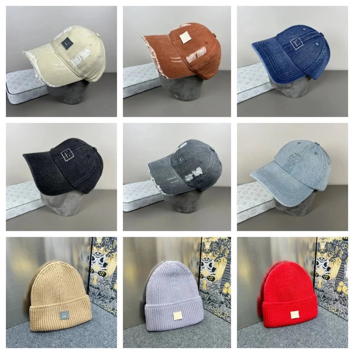 Stylish Distressed Baseball Caps and Knit Beanies for Men Women