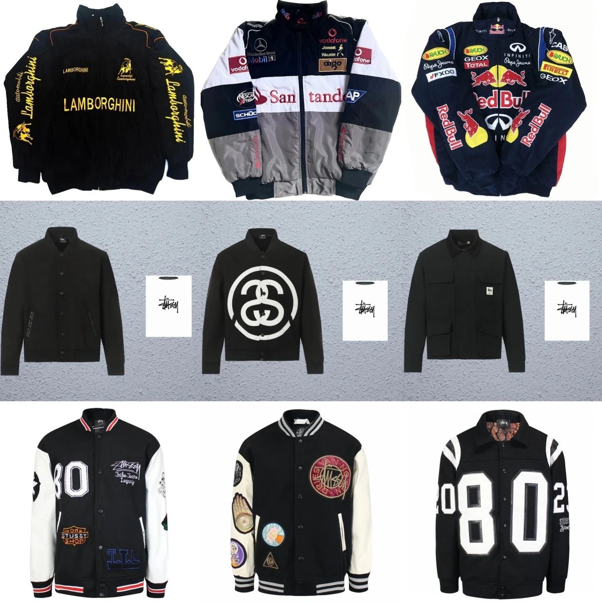 Stussy x Lamborghini Red Bull Racing Jacket Collection