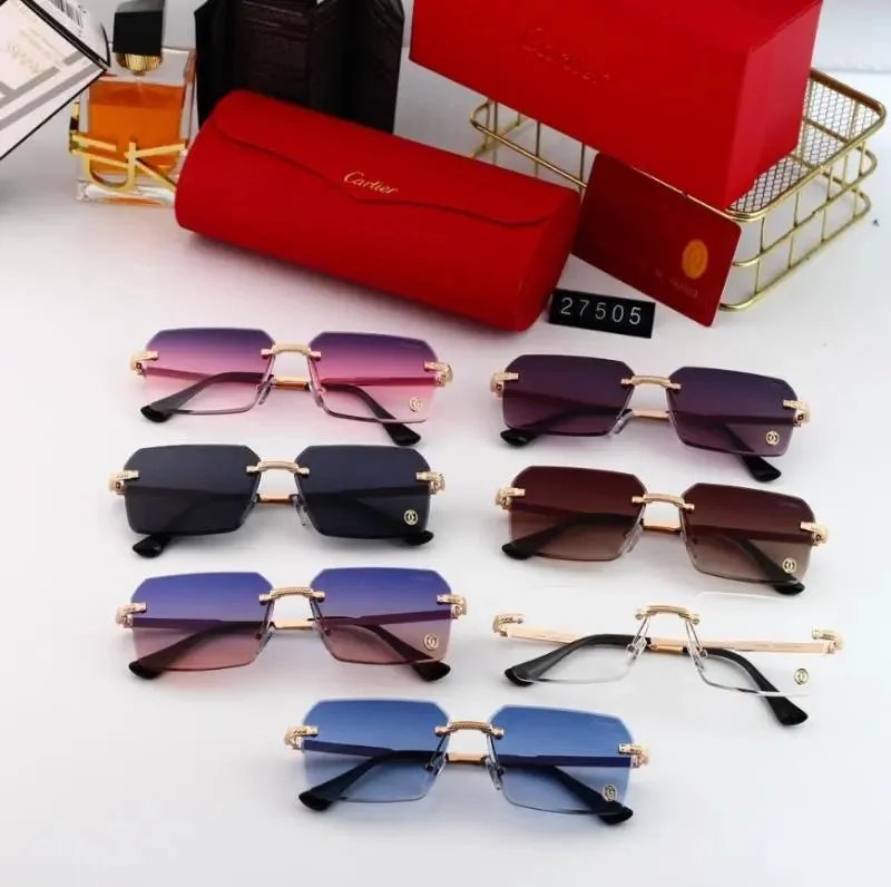 Cartier 27505 Rimless Sunglasses for Men and Women