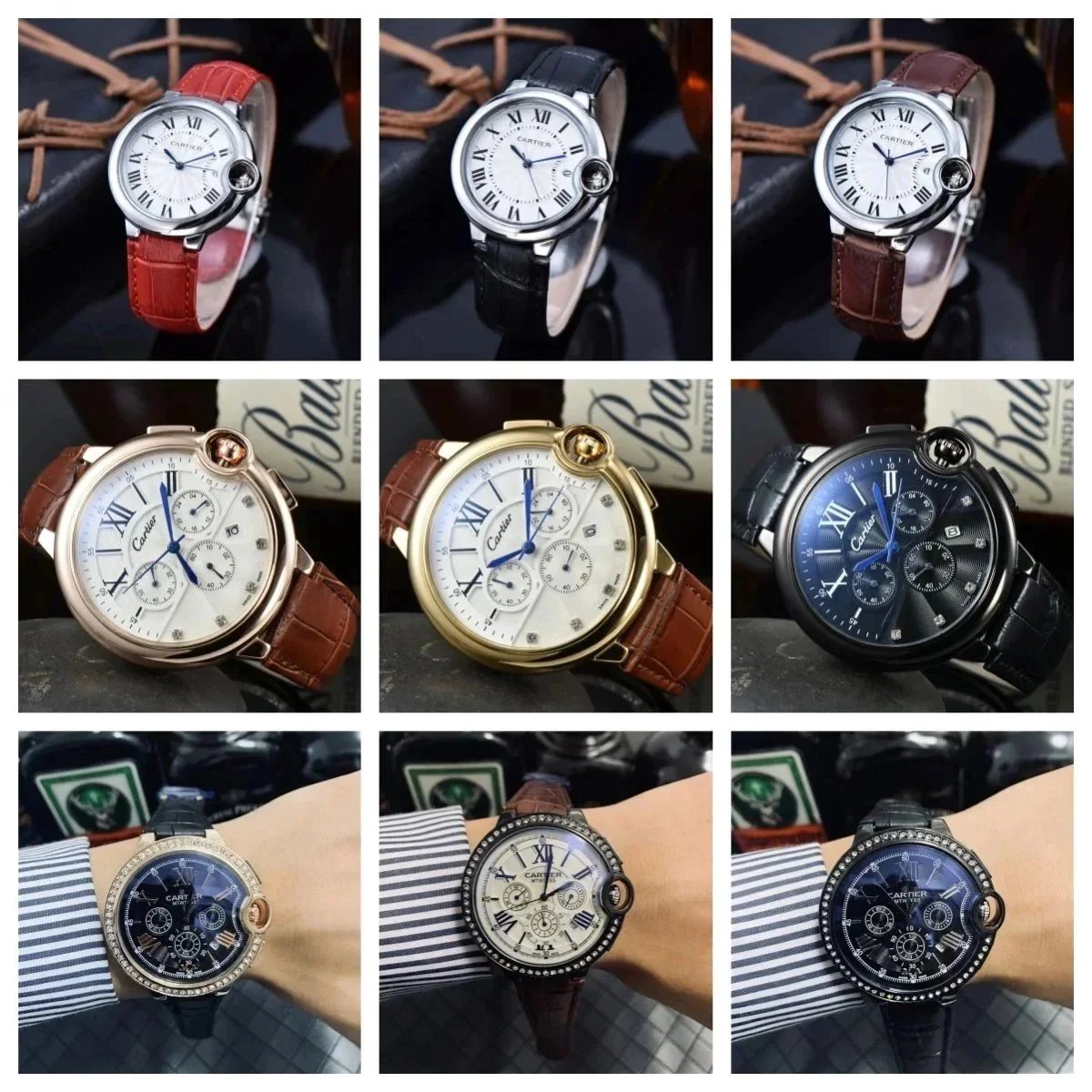 Cartier Ballon Bleu Watch Men Luxury Automatic Chronograph