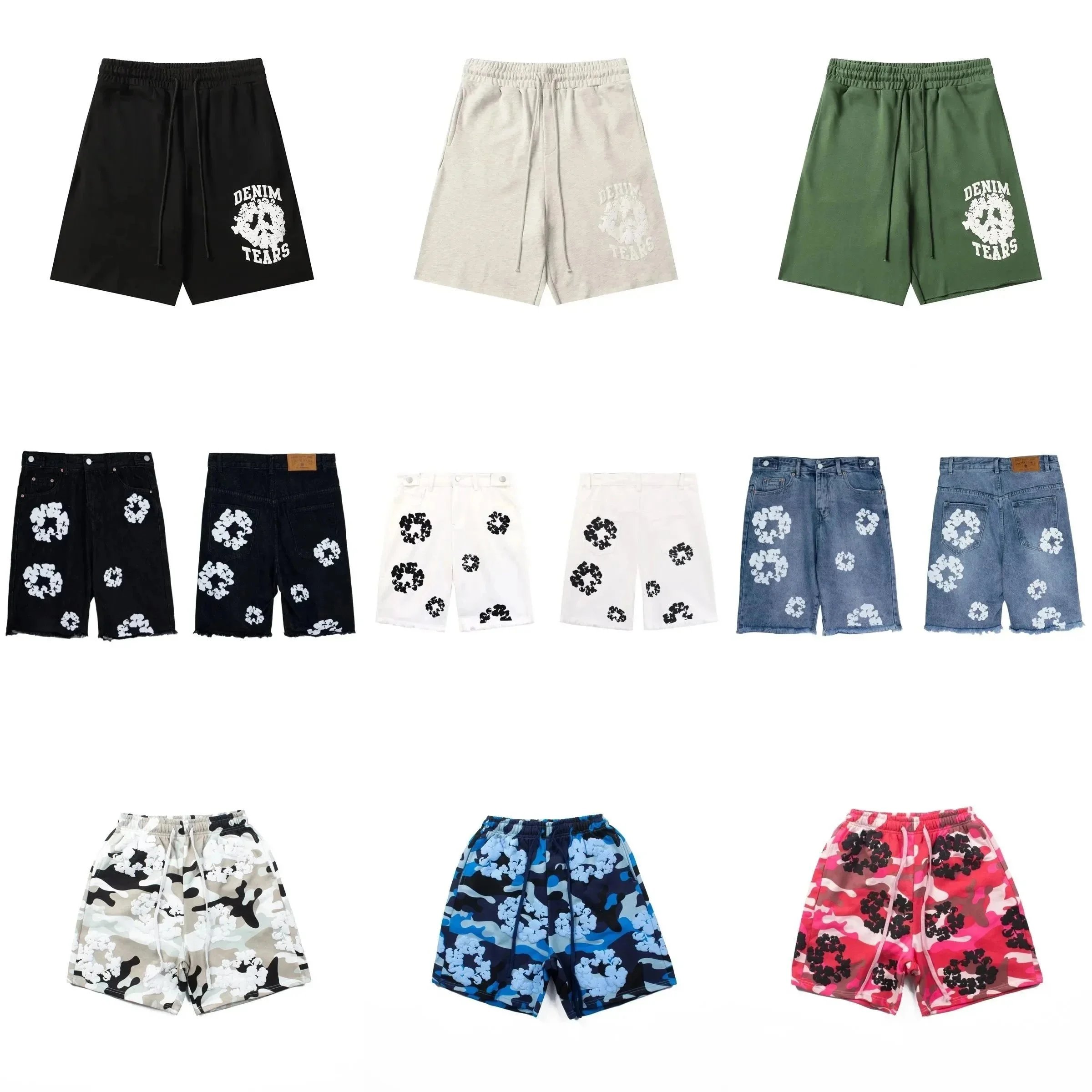 Denim Tears Logo Print Shorts for Men and Women