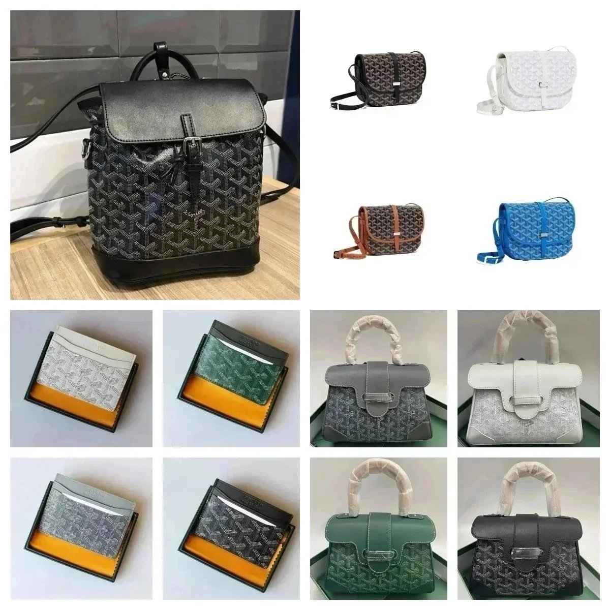 Goyard Monogram Canvas Backpack and Handbags Collection