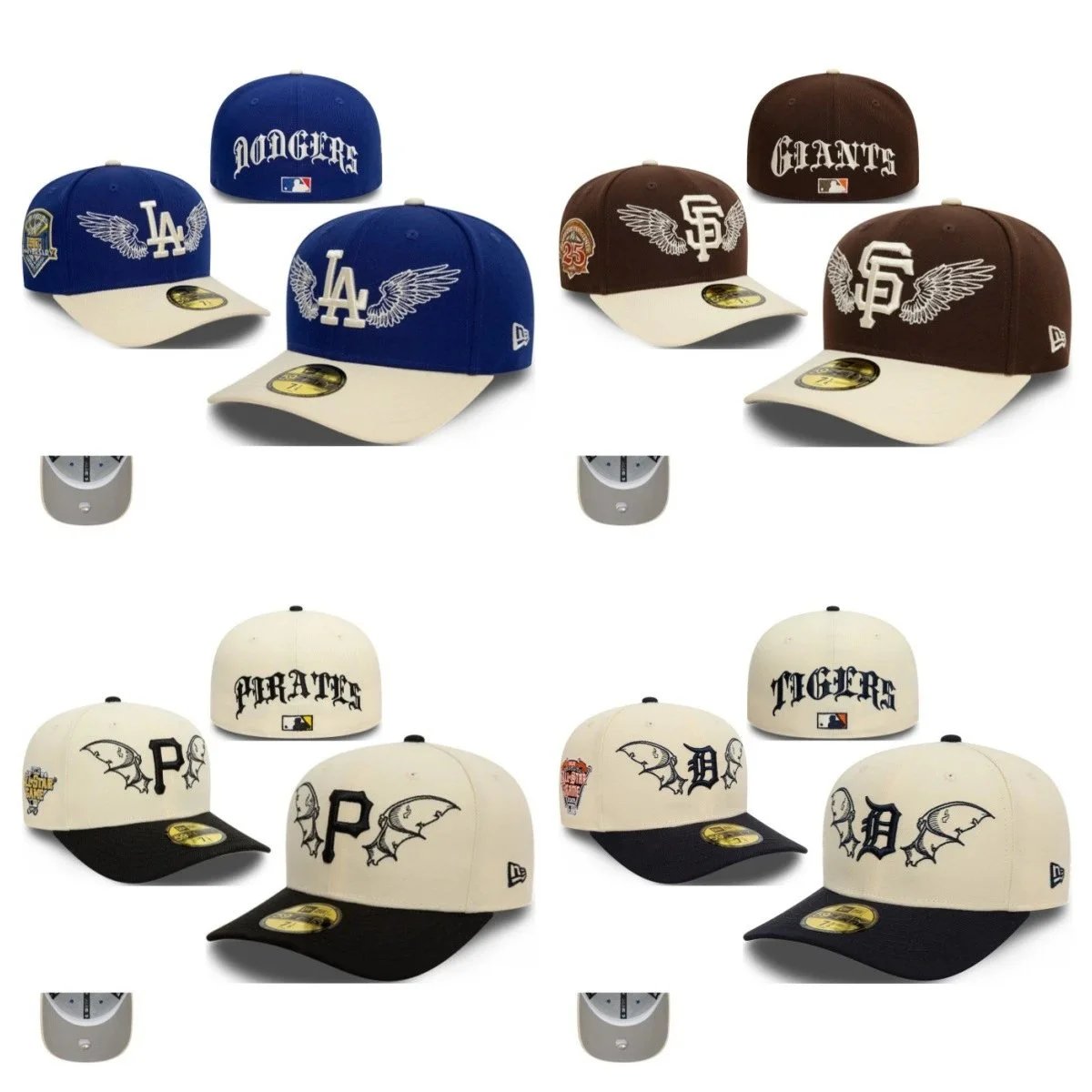 Official MLB Baseball Caps with Wings Logo Design