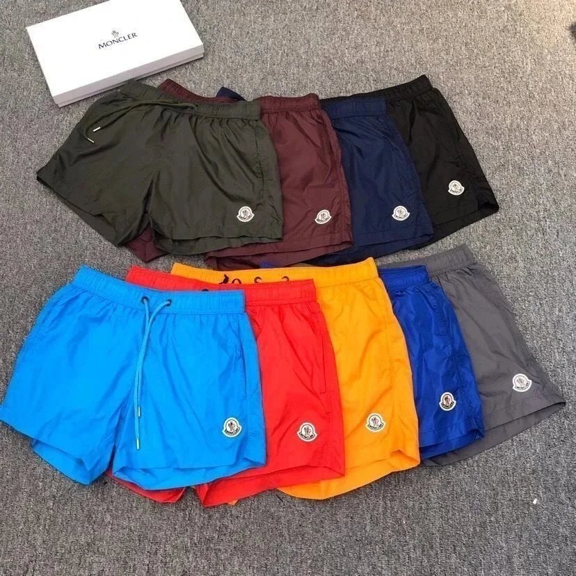 Moncler Men's Colorful Logo Embroidered Shorts