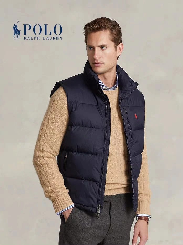 Men's Navy Blue Quilted Down Vest