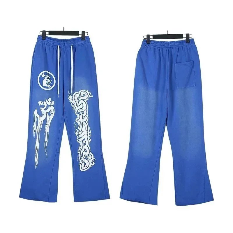 Blue Dragon Print Sweatpants for Men and Women