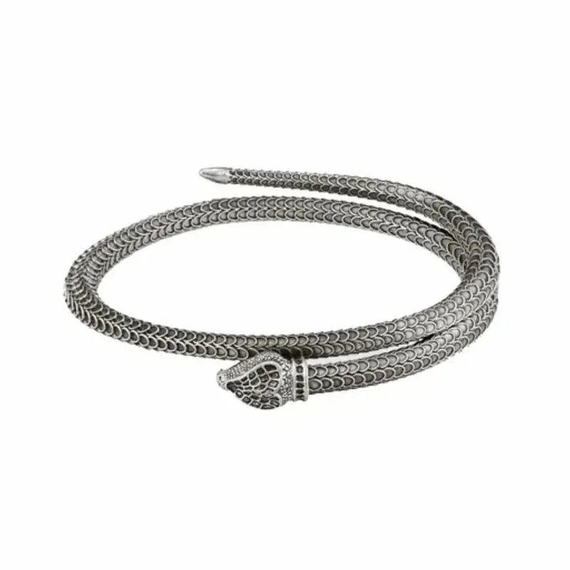 Cartier Snake Bracelet in Silver with Diamond Accents