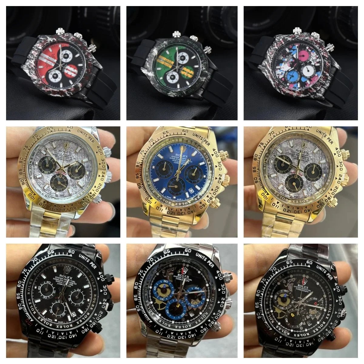 Rolex Daytona Chronograph Watch Men's Luxury Stainless Steel Automatic
