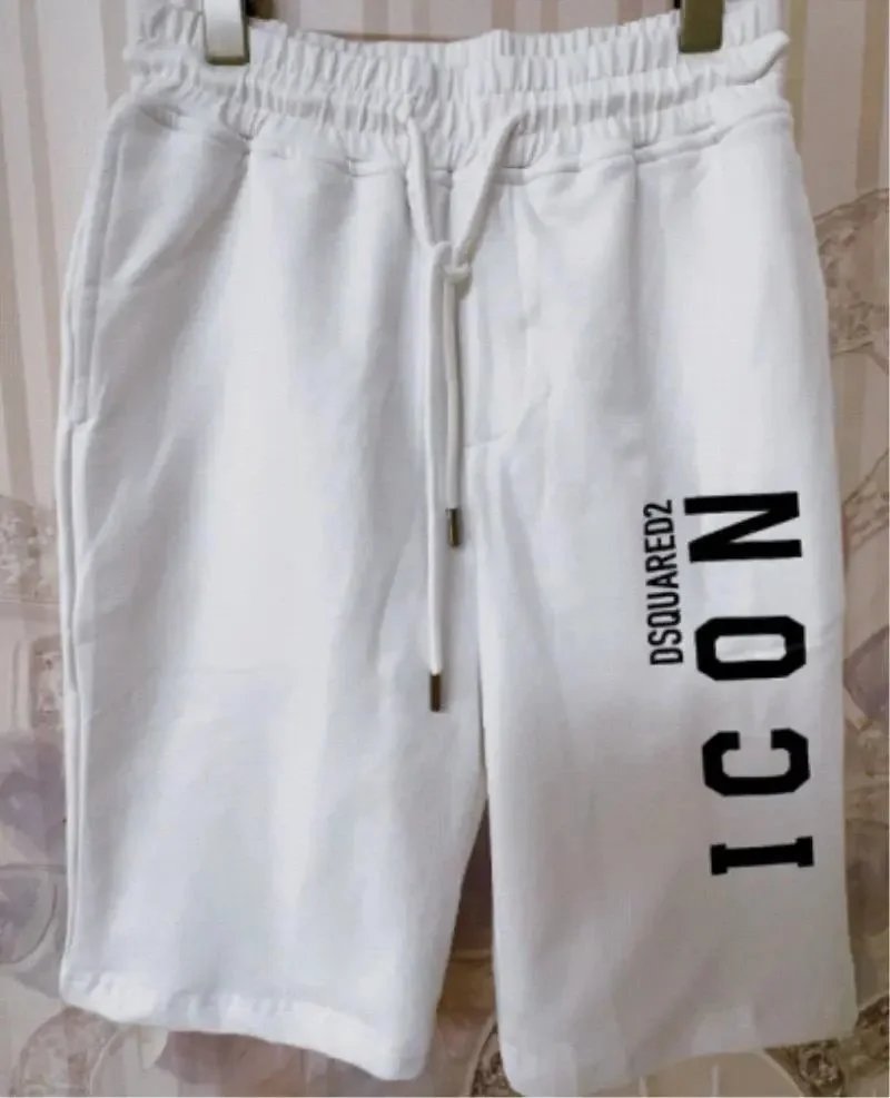 DSQUARED2 ICON White Cotton Shorts for Men and Women