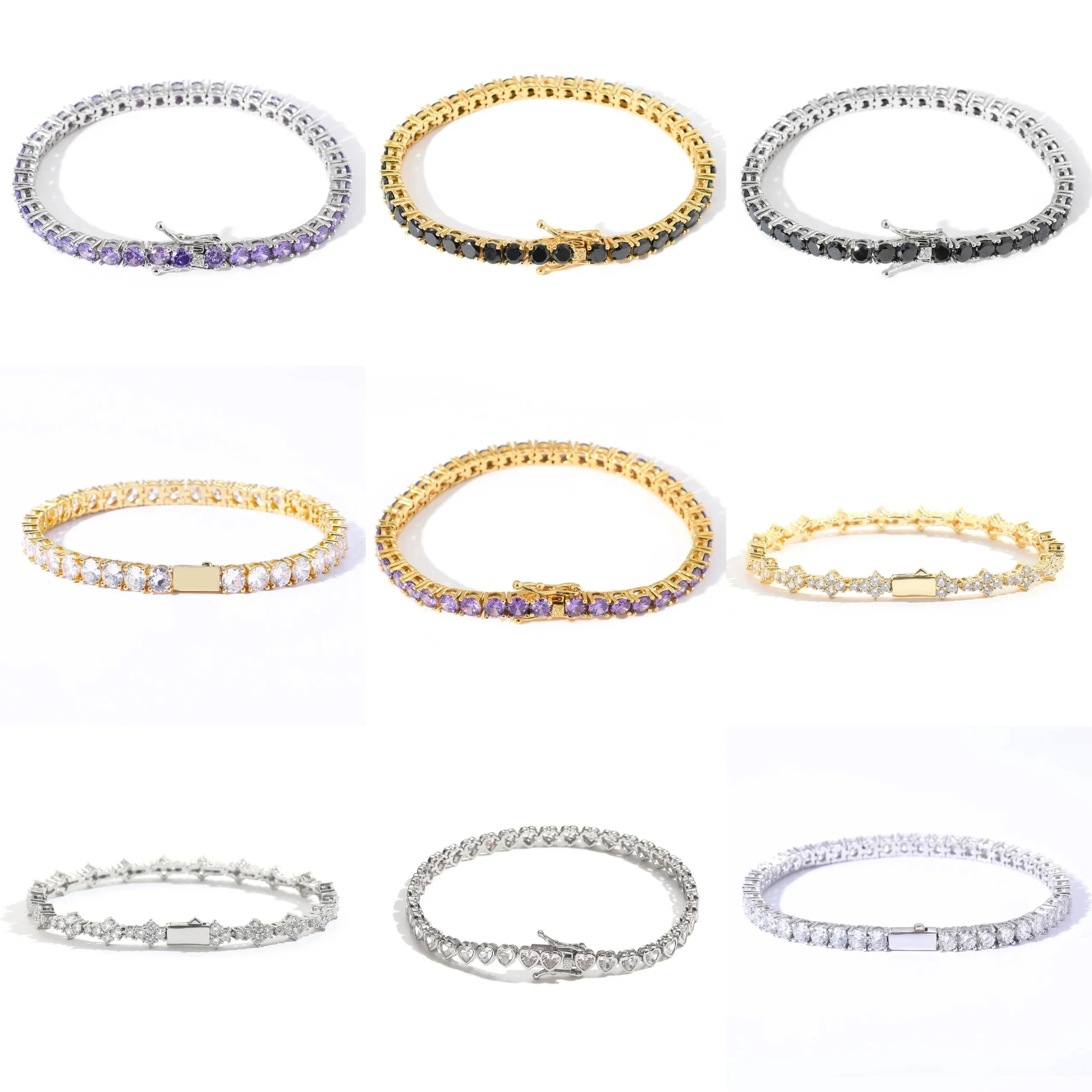 Elegant CZ Tennis Bracelets for Women in Silver and Gold Tones