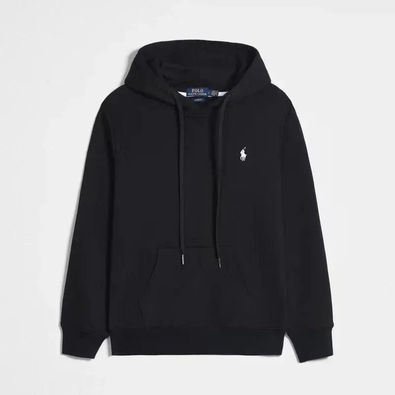Black Polo Ralph Lauren Hoodie with Embroidered Logo