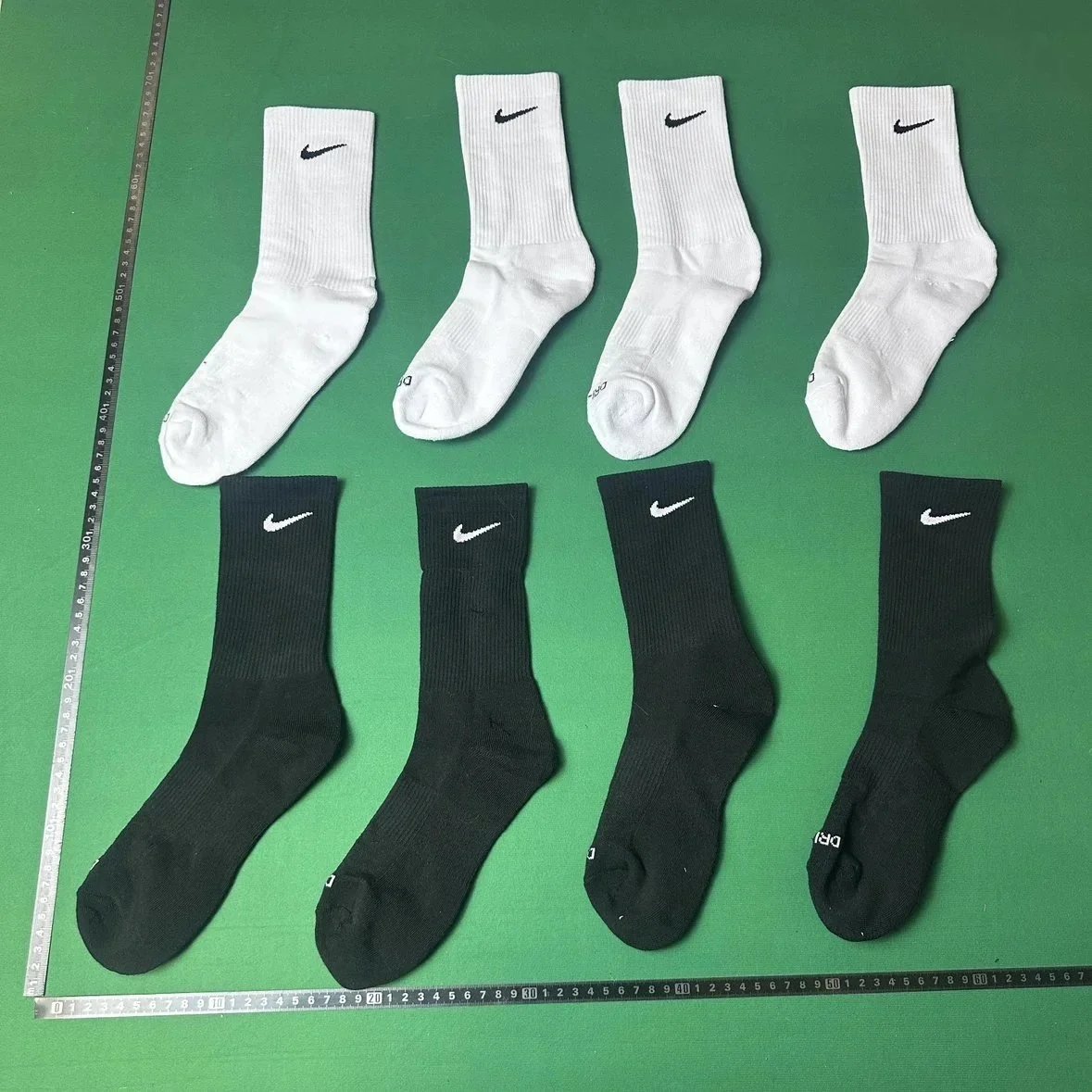 Nike Dri-FIT Crew Socks White and Black Athletic Socks for Men Women