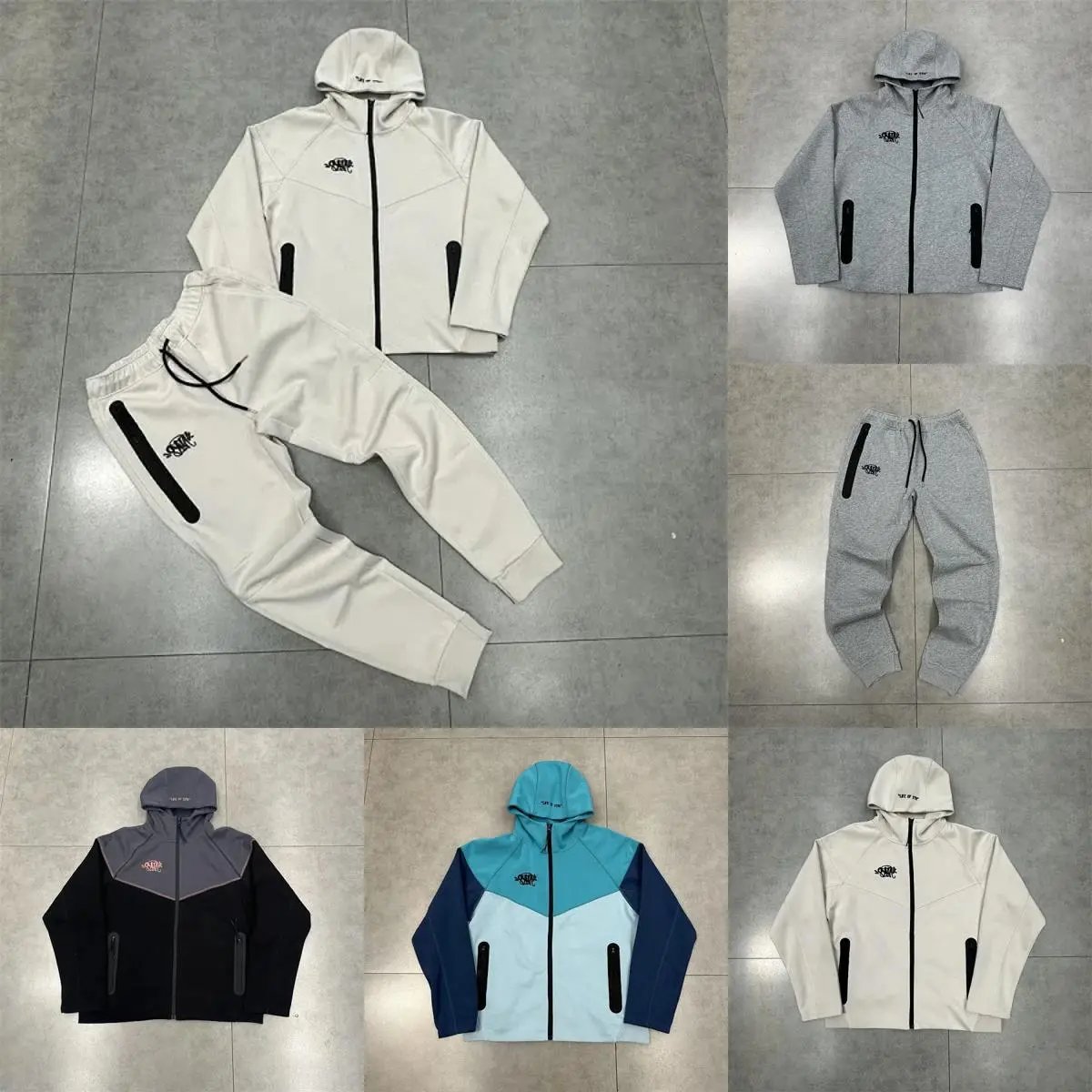 Men's Sport Suit Hoodie and Pants Set Lightweight Track Jacket & Sweatpants