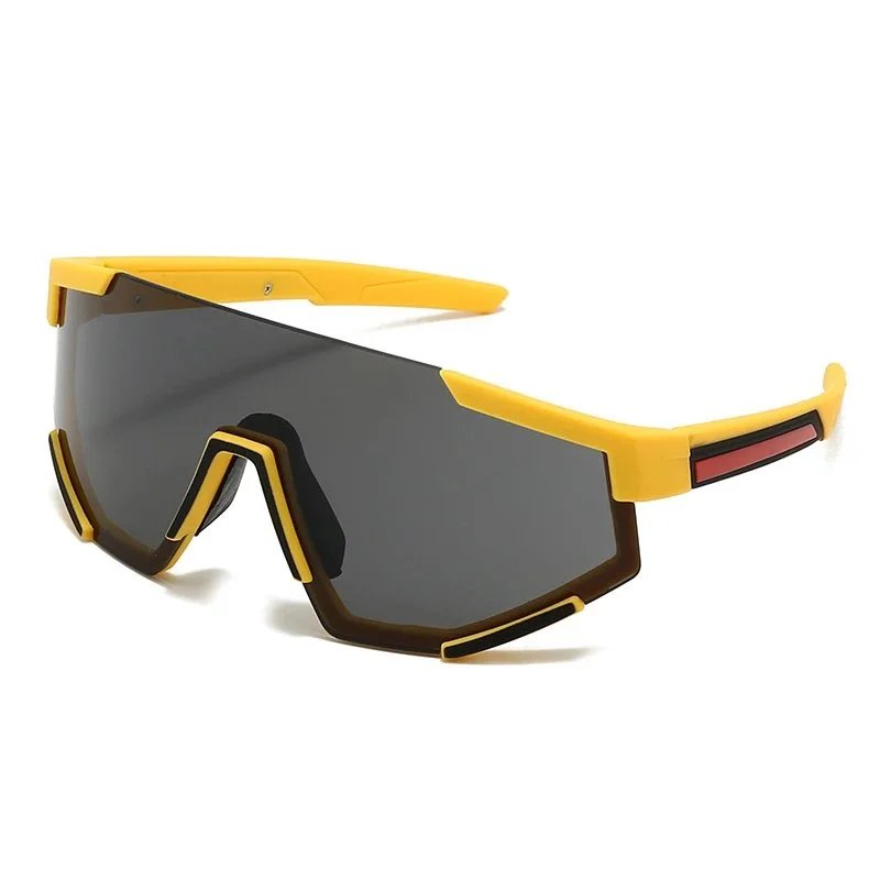 Yellow Sport Sunglasses with Anti-UV Protection for Outdoor Activities