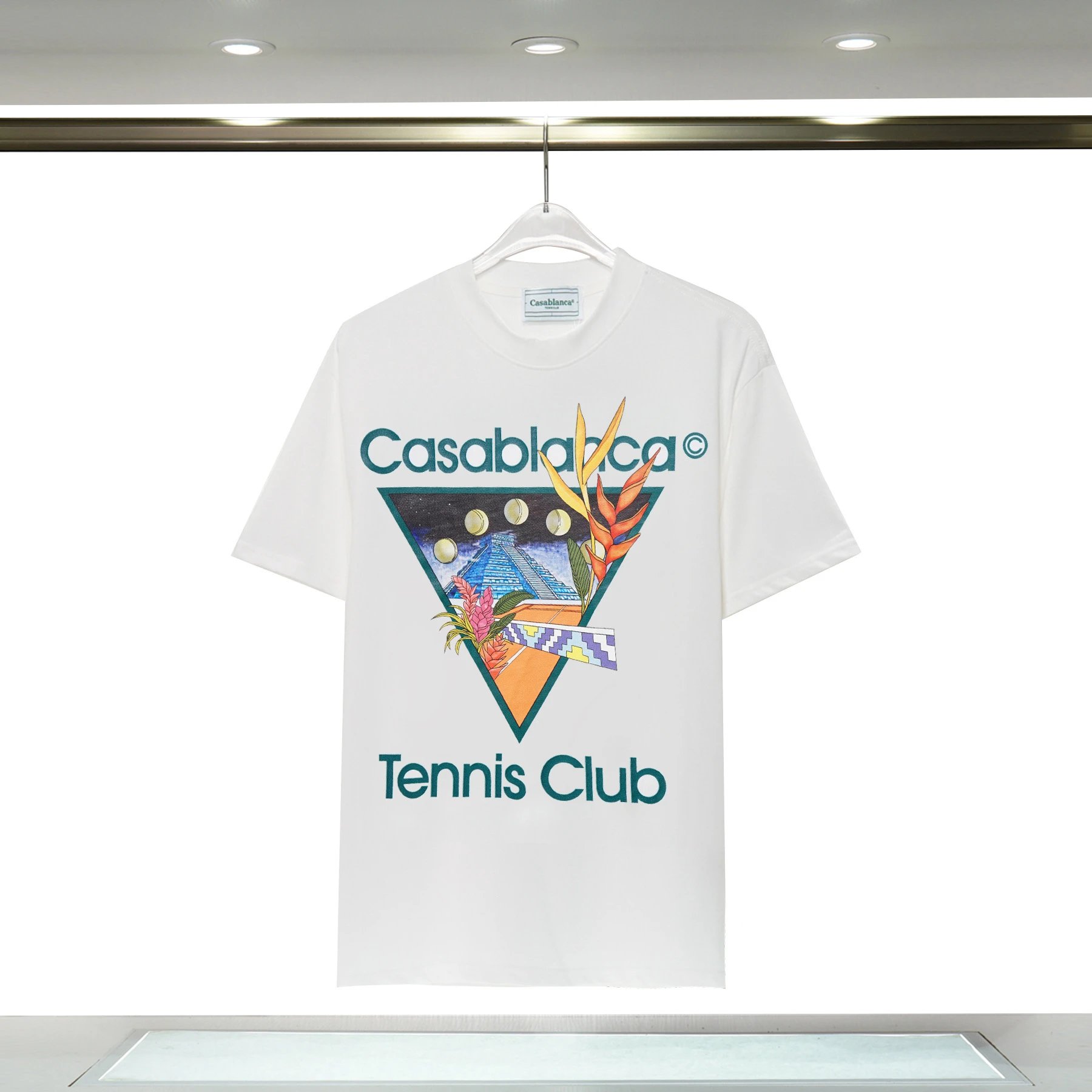 Casablanca Tennis Club T-Shirt White Retro Design