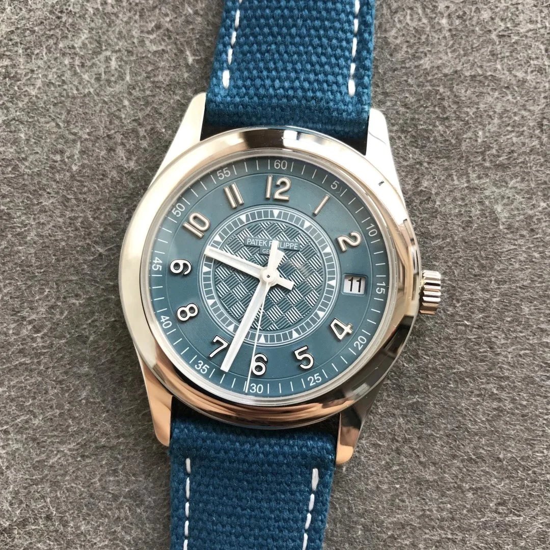 Patek Philippe Aquanaut Blue Dial Rose Gold Watch