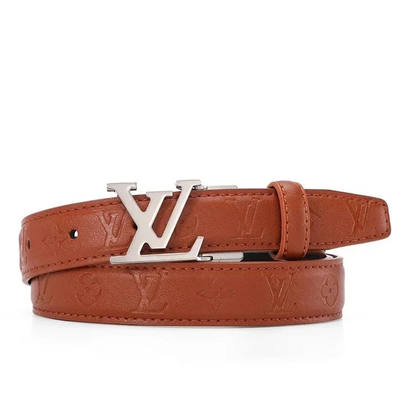Louis Vuitton Monogram Leather Belt with LV Buckle