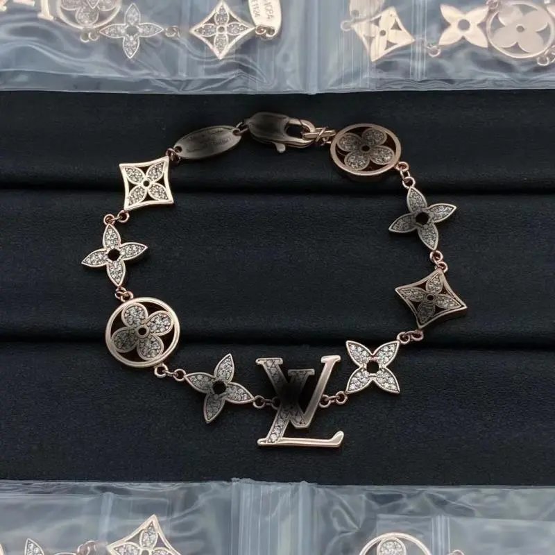 Louis Vuitton LV Monogram Bracelet with Crystal Accents